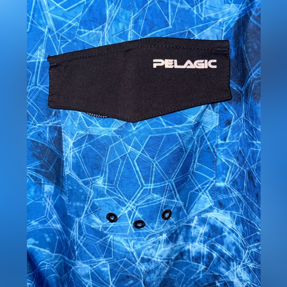 Pelagic Hydro-Lite Blue Camo Board Shorts Performance Fishing Swim Trunks 32 - Picture 7 of 9